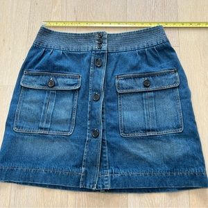 Chloé Denim Mini Skirt in Medium Blue